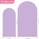 Putros Wedding Arch Cover 7.2FT, 6FT Lavender Spandex Fitted Round Top Chiara Backdrop Stand Covers 2 Set for Wedding Birthday Party Decoration