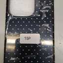 Compatible with iPhone 15 Pro Case, Fashion Cute Polka Dot Pattern Aesthetic Design for Women, Soft TPU and Hard Back Shockproof Phone Case for iPhone 15 Pro 6.1 inch, Black