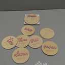 Monthly Baby Milestone Maker Discs, Baby Milestone Signs for Newborn Baby, Hello World Newborn Sign for Baby Girl & Boy, Baby Announcement Sign for 1-12 Month, Milestone Wooden Circles (Pink)