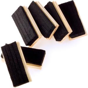 6 Pack Chalkboard Erasers Premium Wool Felt Eraser Dustless Wood Chalk Eraser Blackboard Eraser Cleaner for Teachers and Kids