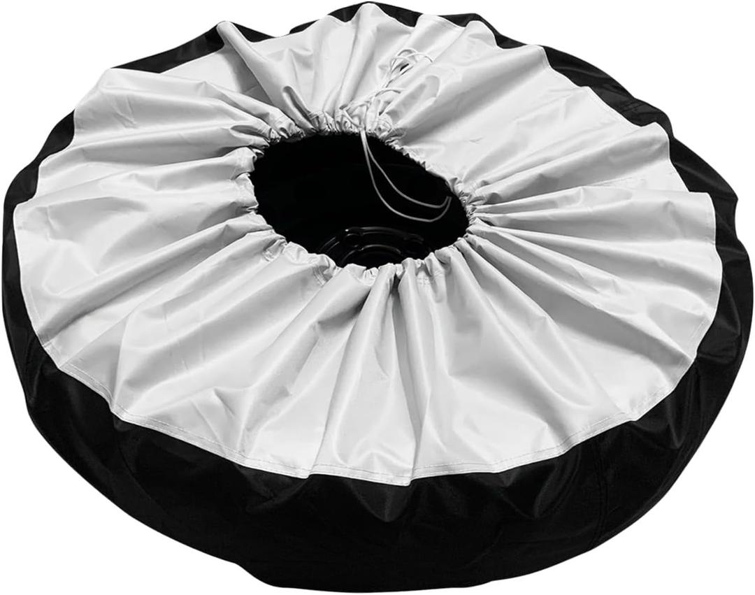 Spare Tire Cover with Handle,420D Oxford Cloth Portable Tire Totes,Tire Bag Against Dust and Scratches Tire Wheel Protector for RV Jeep(Fits Tire Diameters 22''-31'', M)