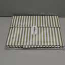 Walrus Heavy Duty Vinyl Tablecloth with Flannel Backing Waterproof Oil-Proof Plastic Table Cloth Stain-Resistant Wipeable Rectangle or Square Table Cover for Indoor and Outdoor (Stripe, 52X70 Inch)