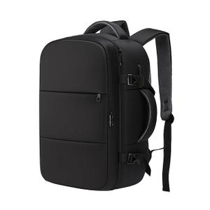 RELY+ Travel Laptop Backpack for Men & Women, Airplane Approved Travel Backpack Suitcase with USB Charging Port, Lightweight 35L College Luggage Bag, Fits 15.6-Inch Laptop, Black Travel & Gifts