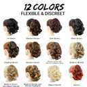 Blonde Ponytail Extension,9" Short Curly Wavy Claw Clip Pony tails Hair Extensions Natural Soft Synthetic Hairpiece for Women