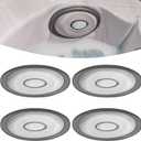 4 Pack 2472-824 Spa Oval Pillow Insert and Back Mount Fit for 20042018 Jacuzzi J-300 Series Hot Tubs & Spas, 2455-263 Hot Tub Headrest Replacement Spa Pillows - Enhanced Support