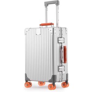 Aluminum Luggage 20inch 2026 Upgrade Zipperless Suitcase with TSA Lock, 360 Silent Spinner Wheels Premium Aluminum-Magnesium Alloy Suitcase for Modern Travelers