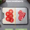 Titanium Cutting Board for Kitchen, Non Toxic Stainless Steel Cutting Board Double Sided, Food Grade Pure Titanium & Wheat Straw PP, Meat & Vegetable Chopping Boards, Scratch Resistant, Large 1611