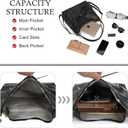 Shoulder Bag for Women Hobo Bags with Top Handle (Black)