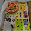 Montessori Toddler Toys - Baby Wooden Busy Board - Sensory Toys with Light Switch - Travel Toys for Educational Toddler Activities for Toddlers 1 2 3 4+ Year Old