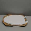 Mayfair Cassel Slow Close Toilet Seat, Easy Clean, Non Slip Premium Wood Seat, Easy Install, Made in USA, Elongated, White