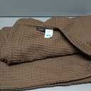 Utopia Bedding Brown 100% Cotton Waffle Blanket 300 GSM [Twin - 90x72 Inch] Soft Lightweight Breathable Bed Blanket for All Season