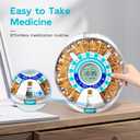 Daviky Automatic Pill Dispenser for Elderly with Alarm, 28-Day Electronic Locked Pill Box, Sound & Light Reminders for Medication, Vitamins, and Supplements