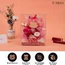 Rosaura Acrylic Display Case Compatible with Labubu POP MART Doll, Clear Storage Box Shelf for Collectibles, 3.5" Figure Spot in Preserved Flowers Rose Diorama. (NO Doll) (Red, Acrylic)