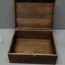 Large Wooden Keepsake Box, Vintage Storage Box with Hinged Lid, Decorated Wooden Memory Box for Crafts Art Hobbies Photos and Valentine's Day Decoration