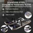 Concrete Knee Boards 30x8 Inch Heavy Duty Stainless Steel Sliding Support for Concrete Finishing, Adjustable Toe Brackets & Comfort Straps, Professional Concrete Tools for Contractors, Masons & DIY Projects