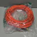 FXFOUCS Heavy Duty Garden Hose – 5/8 Inch Flexible, Lightweight Hybrid Hose with 600 PSI Burst Pressure, Swivel Handle, and Durable Copper Male/Female Fittings (Orange, 25FT)