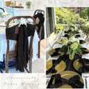 12 Pack Black Cheesecloth Table Runner 17 x 108 Inch Gauze Table Runner Fabric Semi Sheer Cheese Cloth Table Decoration Bulk for Rustic Romantic Wedding Baby Shower Table Decoration