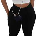 Nimsruc 2 Piece Sets For Women Sexy Casual Workout Crop Short Sleeve Long pants Leggings Sets Summer Active Wear (Large)