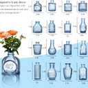 Glass Bud Vases Set of 16 - Blue Assorted Small Mini Glass Vases for Flowers, Crystal Vintage Vase Set, Bulk Centerpieces for Table Dcor, Wedding, Home and Events (Blue, 16 Pcs)