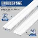 Landical 60 Pcs Drop Ceiling Grid Cover Kit 96 Sq ft White for 2x2 & 2x4 ft
Made of Pvc, 38 Main & 22 Wall Covers, Easy to Install, Fits 15/16" Grid, Ideal for Basement Bathroom Kitchen Renovation.