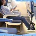 Airplane Foot Hammock, Upgraded Anti-Squeeze Foot Rest for Plane Travel - Relax Your Feet with Better Support, Thickened Foam, Portable Design, and More Comfortable Foot Sling (9 Inch)