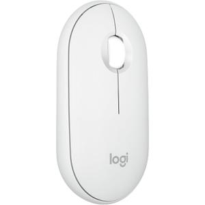 Logitech Pebble Mouse 2 M350s Slim Bluetooth Wireless Mouse, Portable, Lightweight, Customizable Button, Quiet Clicks, Easy-Switch for Windows, macOS, iPadOS, Android, Chrome OS - Tonal White