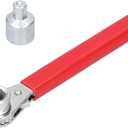 01 Ratchet Wrench, Battery Terminal Ratchet Wrench Nonconductive Thick Vinyl Handle 5/16in 0.4in Battery Terminal Ratchet Wrench for Home for Car