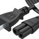 Pwr AC Cable Replacement Power Cord 2 Prong 6 Feet (Black)