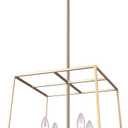 Canarm Coco 4-Light Chandelier, 14-Inch Width Gold Finish, Adjustable Downrod Height, Transitional Lighting for Dining Room, Living Room and Entryway