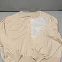 Henley Pullover Sweaters for Women Spring Button Long Sleeve Dressy Casual Loose Cozy Knit Tops Trendy Outfits Size, Large