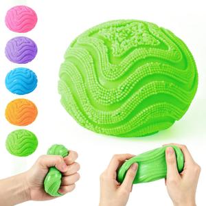 Fuzz Ball, Squishy Stress Ball, Soft Fidget Toy for Anxiety Relief, Fuzz Stress Ball, Sensory Squishy Ball Calming Tactile Grip for Focus & Relaxation (Green)