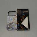 LUMARKE for iPhone 17 Pro Max Case Cute,Aesthetic Cream Abalone Girly Shell,Compatible with Magsafe,Trendy Cool Retro Western Girly Protective Slim Phone Cover for Women Girls (Marble Texture)