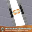 Magnetic Thermal Insulated Door Curtain Fits 36'' x 82'' Doors (Curtain Size 38'' x 84''), Oxford&Cotton Thermal Door Cover Insulation for Winter/Doorway/Attic Doors, Keep Warm, Grey (Gray)