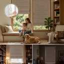 No Drill Roman Shades, Blackout Cordless Roman Shades for Indoor Windows, Thermal Insulated Room Darkening Fabric Blinds for Bedroom & Living Room, 37" W x 64" H, Beige