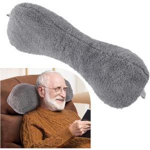 Recliner Headrest Pillow, Head Pillow for Sofa, Recliner Neck Pillow, Bone Couch Neck Pillow for Pain Relieve(Grey), Large