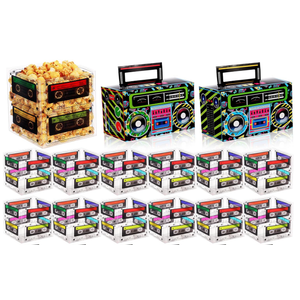 10 Pcs Retro Cassette Tape Candy Boxes for Party Decorations Music Theme Centerpieces Cookie Storage Buckets for Birthdays and Events