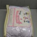 Outpain 4 Pack White Round Spandex Tablecloths for 60in Tables, 120Inch Stretchy Fitted 5FT Round Table Clothes,Wrinkle Free Table Cover with Skirt for Wedding Party Dining Banquet Baby Shower