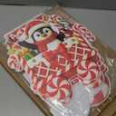 Marsui 4 Pcs Christmas Train Decoration Yard Sign with 4 LED Light Lawn Sign Christmas Red Gingerbread Penguin Snowman Train Set with 8 Stake for Xmas Garden Outdoor Holiday Party Decor