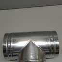 QWORK 4'' T Shape Duct Connector 3 Way Hose Adapter/Splitter, Metal 90 Tee Connector with 4 Inch branches, T-shape Round Pipe Connector (1 Pack)