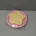 Willinglong 50 Pcs Princess Tea Party Decorations 7 Yellow Star Shaped Paper Plates and 9 Pink Round Paper Plates Disposable Dinnerware Set for Birthday Wedding Baby Shower Party Decorations
