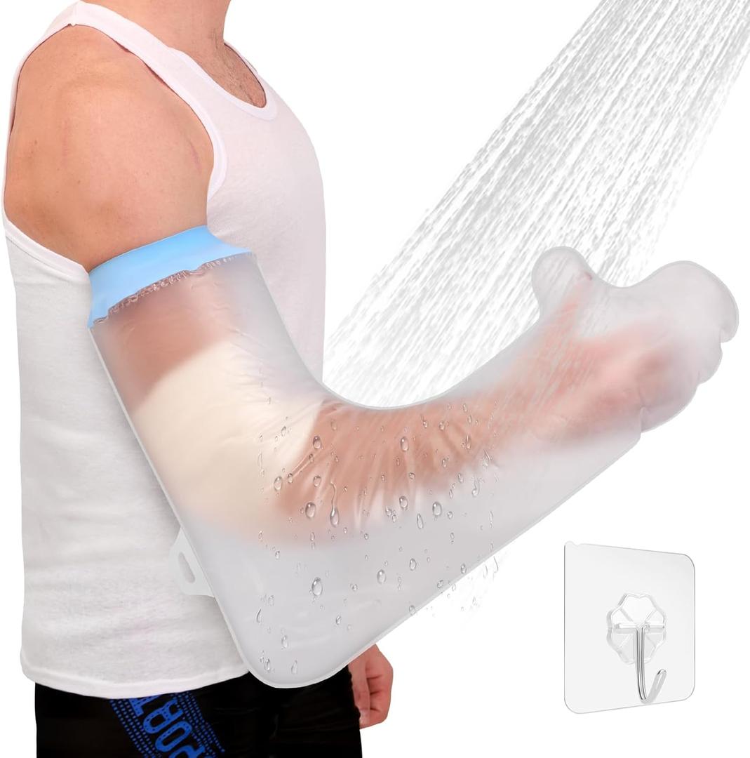 Cast Covers for Shower Arm, Waterproof Cast Cover, Extra - Large for Adult, Reusable Sleeve, Wound Care Supplies for PICC, Bandage, Keeps Arm Dry During Shower and Swimming, After Surgery Gifts