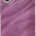 Caseative for iPhone 16 Case,Water Ripple Pattern Curly Wave Shape Soft Phone Case (Purple)
