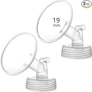 Momstouch 19mm Flange Compatible With Spectra S1 S2 9 Plus Synergy Gold Breastpump Replacement To Spectra Pump Parts And Flange; Not Original; Replaces Shield