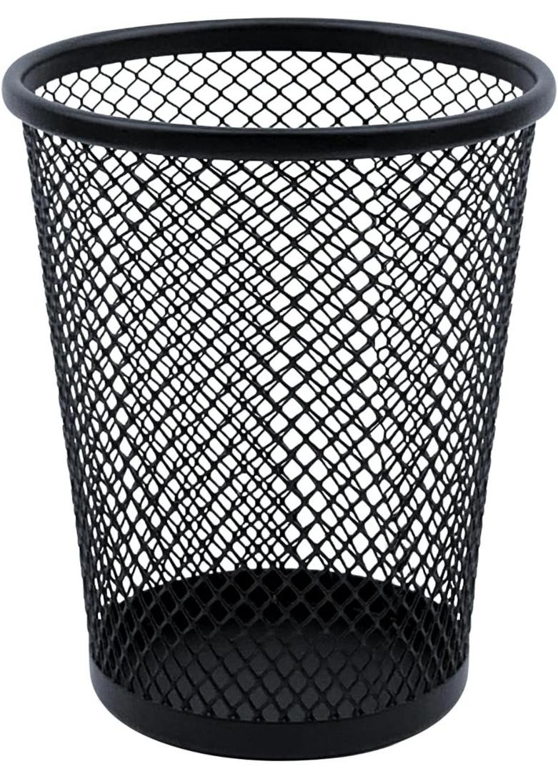 Rolodex Desk Pencil Pen Holder, Wire Mesh Pen Cup Holder for Desk Organizer and Office Desk Accessories (2 Pack)