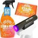 ANGRY ORANGE Pet Stain Remover Kit for Dog Urine - Enzyme Cleaner - Citrus - 32 oz + UV Flashlight
