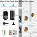 Veise VE06-L Smart Locks with 2 Lever Handle Set, App Control, Keyless Entry Deadbolt for Front Door, Electronic Digital Touchscreen Keypad, Auto Lock, Waterproof, Easy Installation, Matte Black