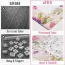 Watercolor Pink Purple Floral Mahjong Mat for Table 31.5in