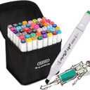 Alcohol Markers, 48 Colors Dual Tip Art Marker, Drawing Markers, Coloring Marker for Kids Sketching Adult Coloring