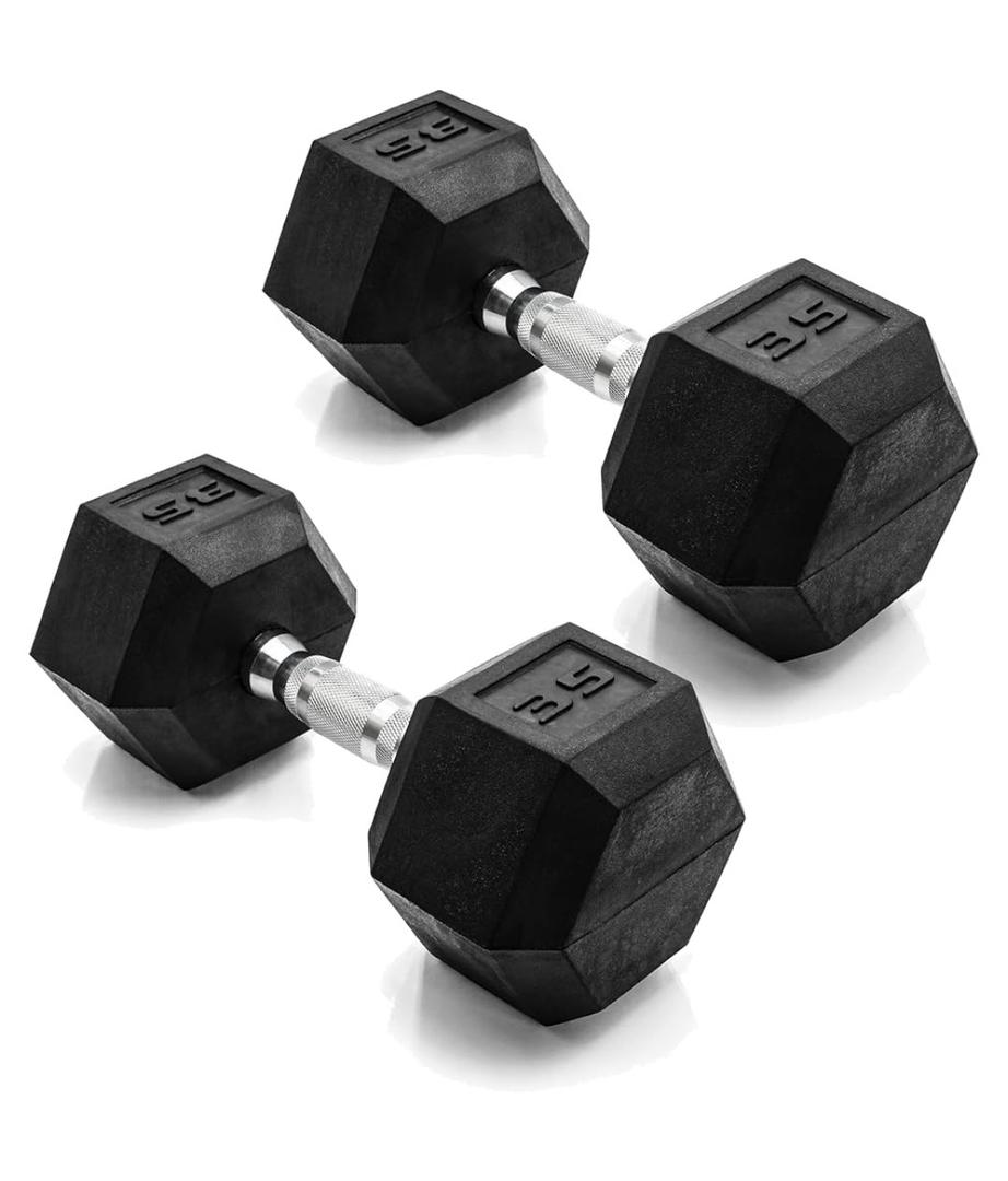CAP Barbell Coated Hex Dumbbell Weight Set 35Lbs