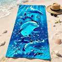 Microfiber Beach Towel, Oversized Quick Dry Pool Towel 72”x 35” Beach Towel Sand Free Super Absorbent Large Towels for Swimming Beach Accessories Essentials Adults Gifts (3pc)